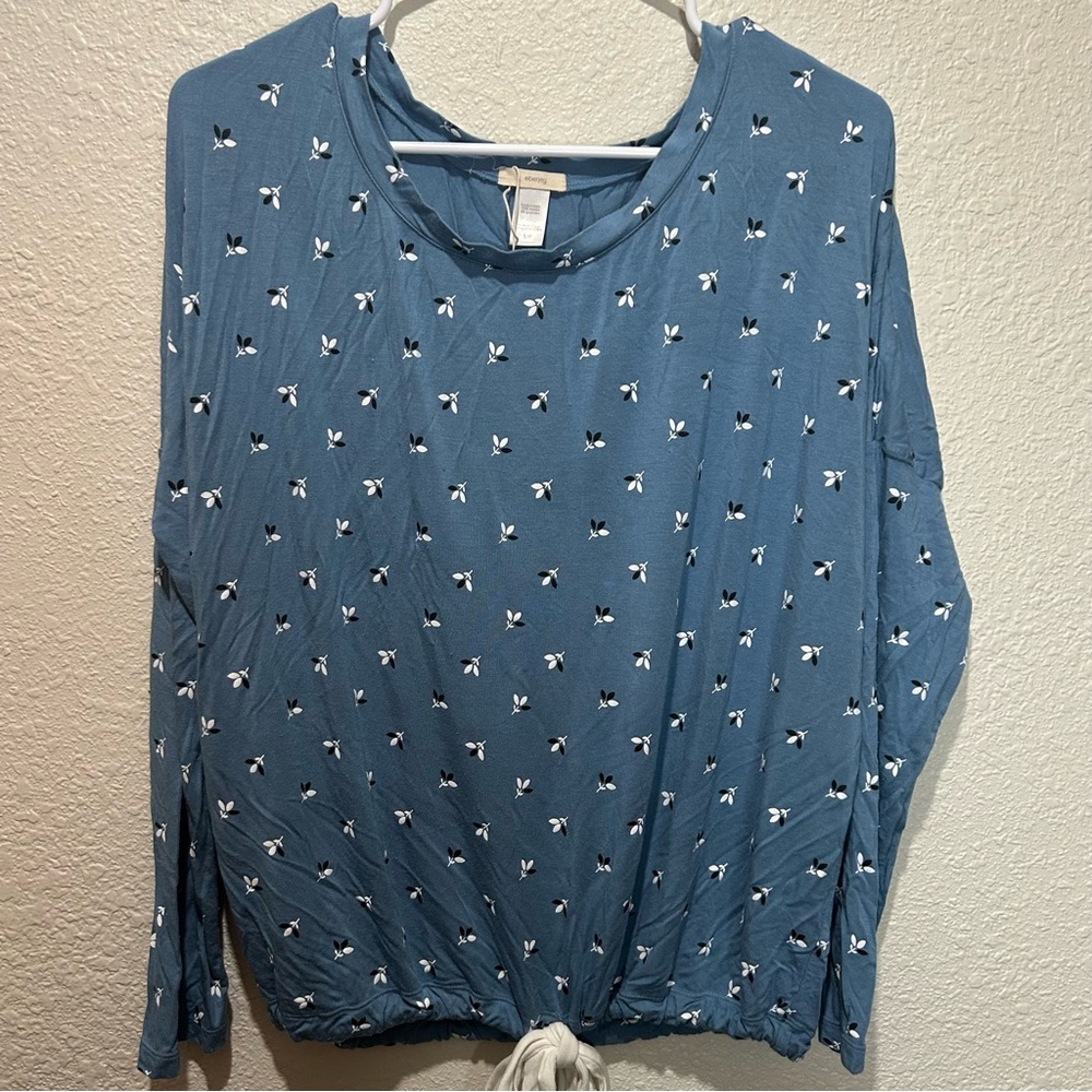 Eberjey Slouchy Scoop Neck Lounge Floral Women's Top Size Small